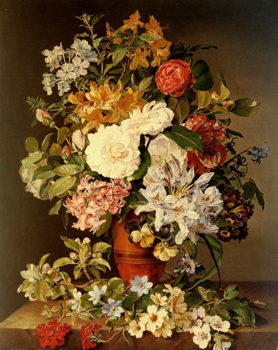 Koudelka Schmerling Pauline Stilleben Mit Obst Und Blumen. ,  Schmerling