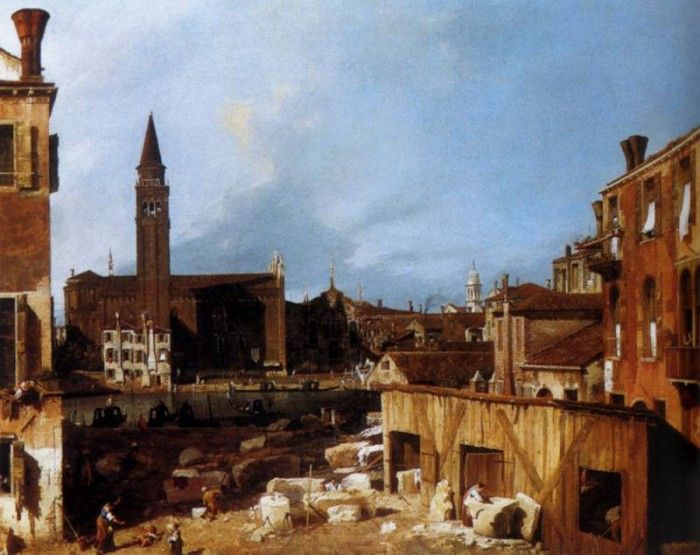 Canaletto Stonemasons Yard. 