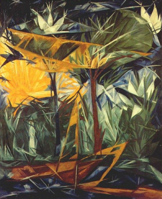 goncharova yellow and green forest 1913. , 