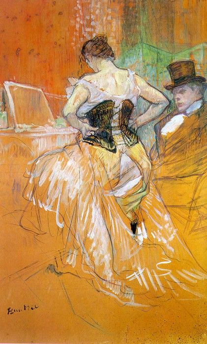 Toulouse-Lautrec Study for Elles (Woman in a Corset), 1896. -,  