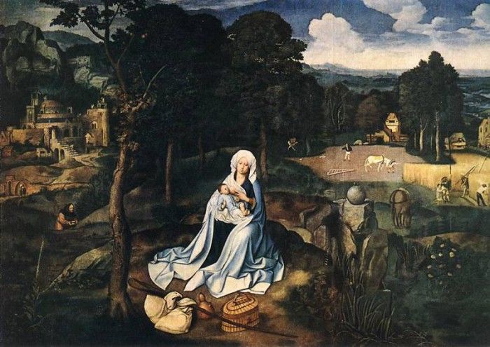 PATENIER Joachim Rest During The Flight To Egypt. Patenier  Patinir