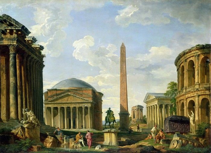 The Pantheon and other Monuments 1735. ,  