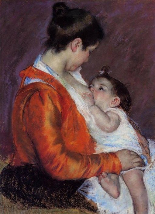 Cassatt Mary Louise Nursing Her Child.  