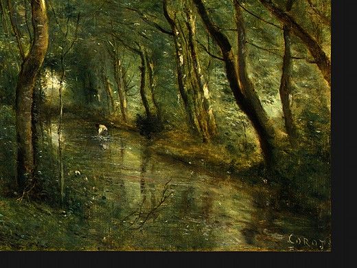 Corot The Eel Gatherers, c. 1860-1865, Detalj 4, NG Washingt. , --