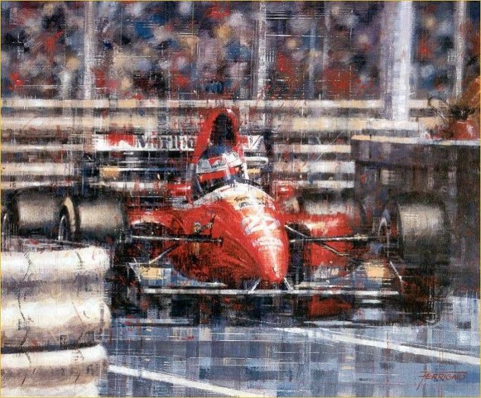 Cmaferrfo 001 1992 alesi driving a ferrari f93a. ,  