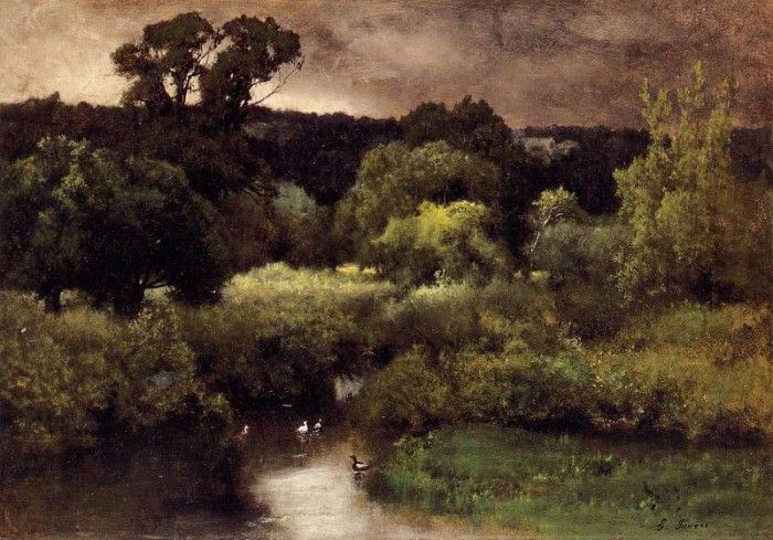 Inness George A Gray Lowery Day. , 