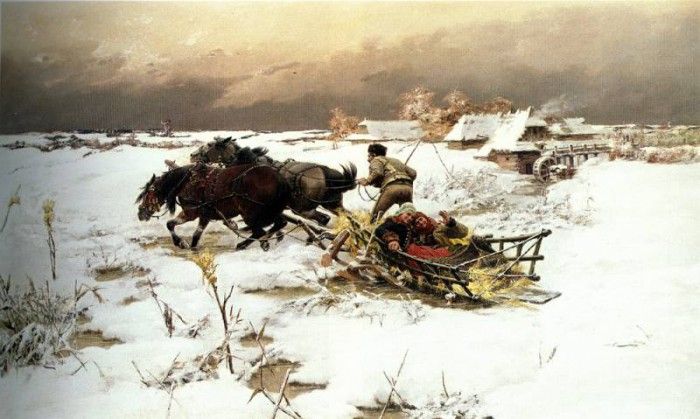 Jaroslav Vesin The Sledge Ride. , 