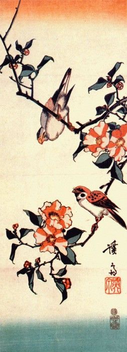 eisen sparrows and camellia c1820. 