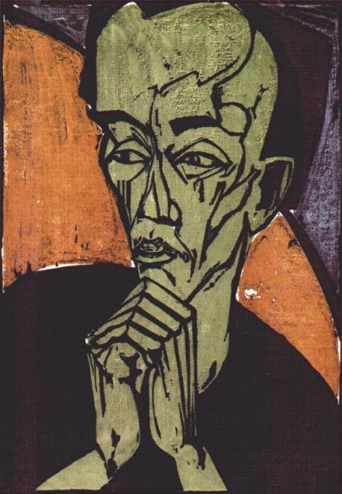heckel portrait of a man (self-portrait) 1919. Heckel, ����