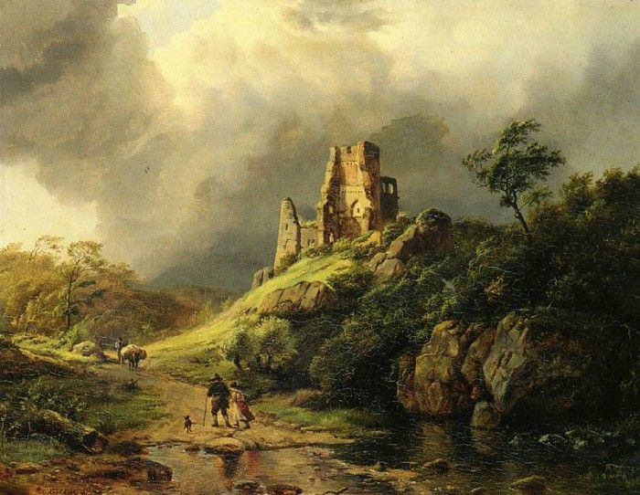 Koekkoek Barend Cornelis THE APPROACHING STORM. Koekkoek, Barend 