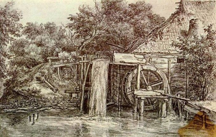 Hobbema Meyndert Watermill. , Meindert