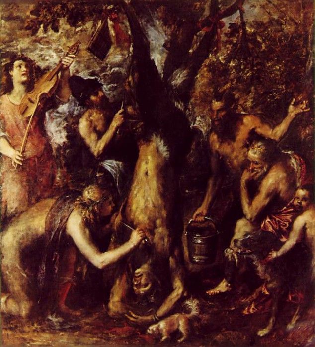 TIZIANO THE FLAYING OF MARSYAS STATE MUSEUM KROMERIZ.  ( )