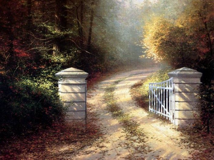 JLM-Thomas Kinkade-Autumn Gate.  