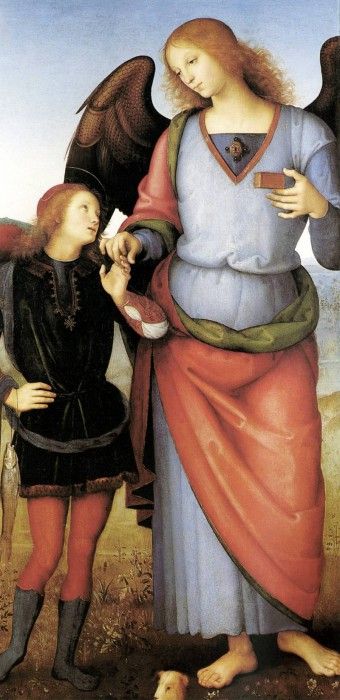 Perugino Archangel Raphael with Tobias. , 