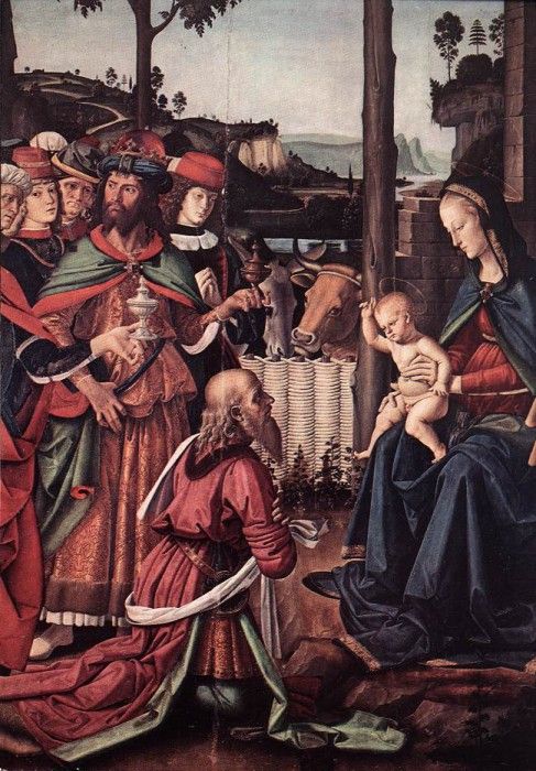 Perugino Pietro Adoration of the Kings (Epiphany) c1476 detail1. , 