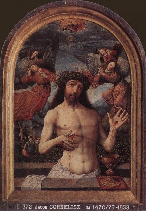 CORNELISZ VAN OOSTSANEN Jacob Man Of Sorrows. Oostsanen,   Cornelisz