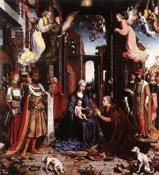 GOSSAERT Jan The adoration of the Kings.   