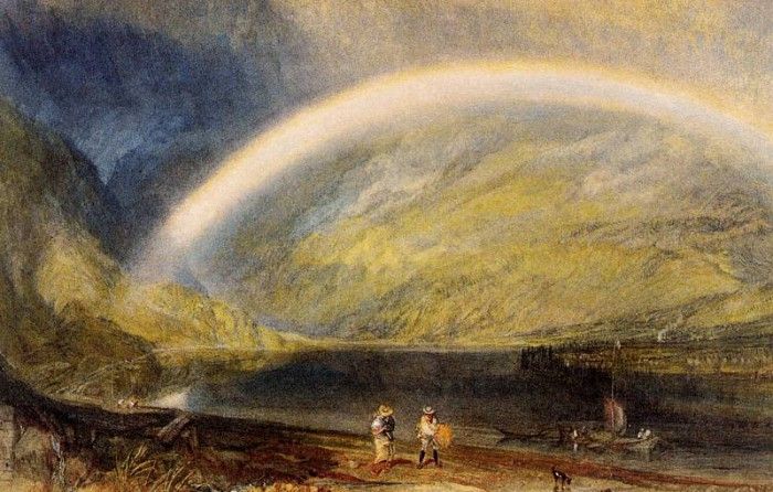 Turner Joseph Mallord William Rainbow. A view on the Rhine from Dunkholder Vineyard of Osterspey . ,   