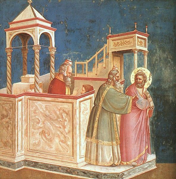 Giotto   Scrovegni   [01]   Expulsion of Joachim from the Temple.   