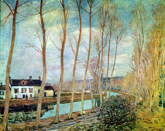 Sisley Alfred Loing canal Sun. , 