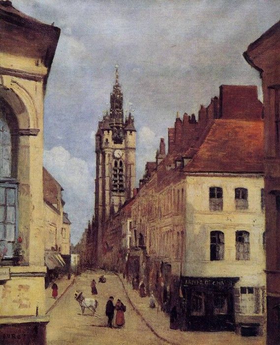 Corot The Belfry of Douai. , --