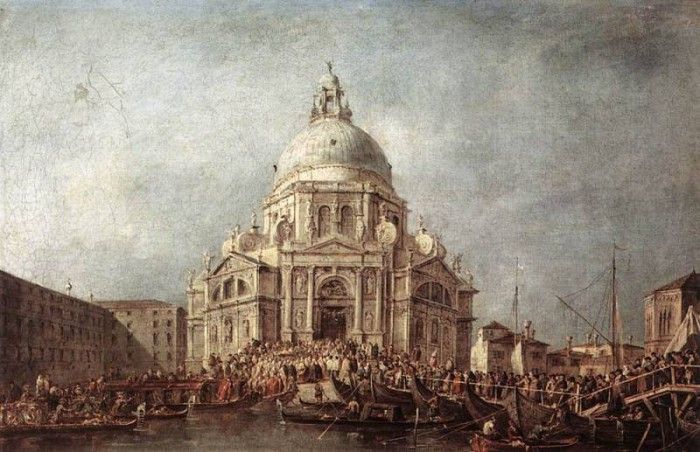 GUARDI Francesco The Doge at the Basilica of La Salute.  