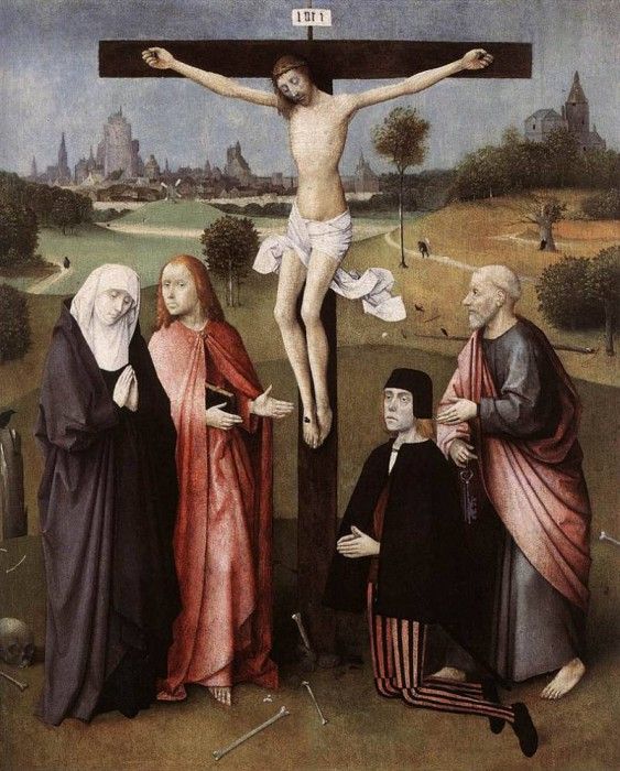 BOSCH Hieronymus Crucifixion With A Donor. , 