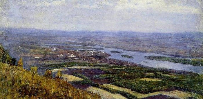 Surikov Vasily View on Krasnoyarsk Sun. , 