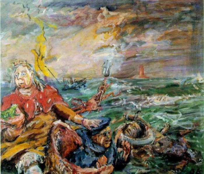 Kokoschka Loreley, 1941-42, 63.5 x 76.4 cm. Кокошка, Оскар