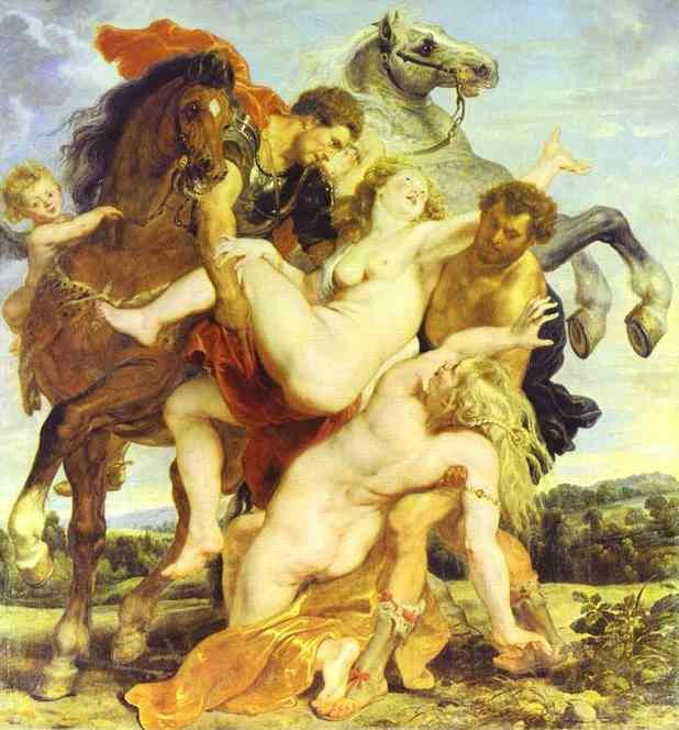 Peter Paul Rubens - Castor and Pollux Abduct the Daughters of Leukyppos. ,  