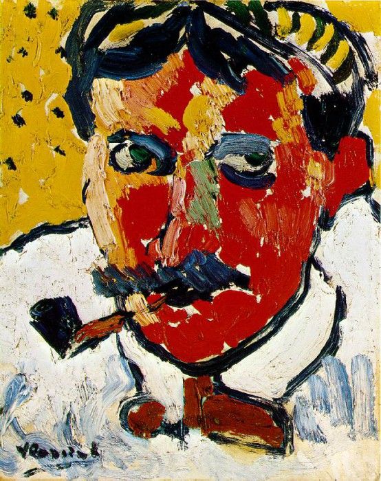 Vlaminck Portrait of Derain, 1905, Collection Mr and Mrs Jac.   