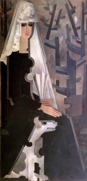 Gontcharova Natalia Spanish woman in gray Sun. , 