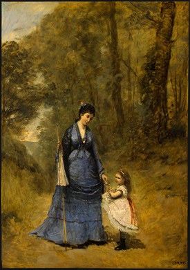 Corot Madame Stumpf and Her Daughter, 1872, NG Washington. , --