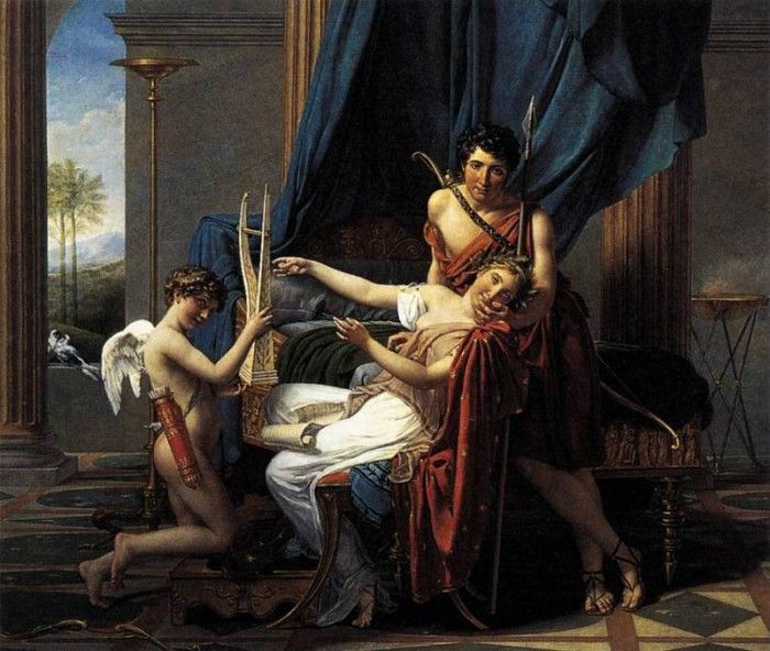 DAVID Jacques Louis Sappho and Phaon. , -