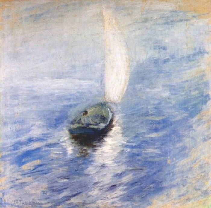 twachtman sailing in the mist c1890-1900. Twachtmann,  