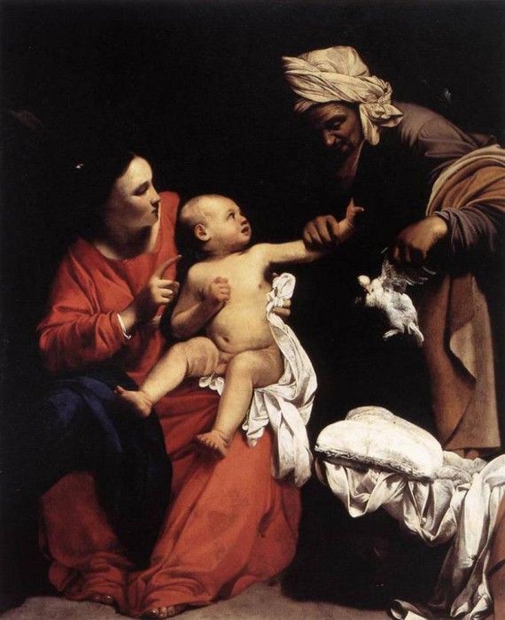 SARACENI Carlo Madonna And Child With St Anne. Saraceni 