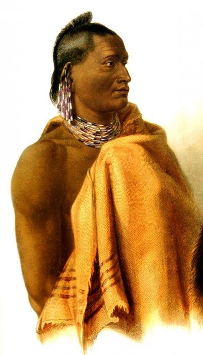 Tna 0038 Missouri Indian Karl Bodmer, 1833 sqs. , 