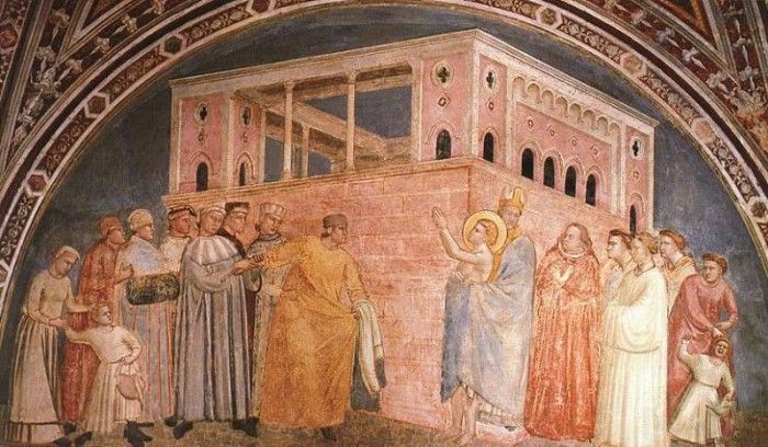Giotto   Life of Saint Francis   [02]   Renunciation of Wordly Goods.   