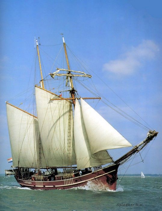 dk tall ships eenhoorn topsail schooner lyr 1947. 