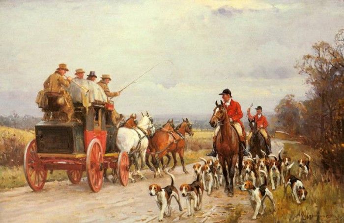 Wells John Sanderson A Hunt Passing A Coach. ,  