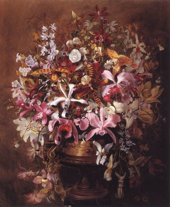 bs- William Jacob Hays- Bouquet Of Orchids. , William Jacob