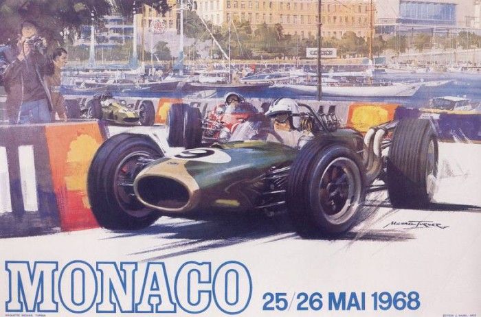 Cmamtmon 062 poster monaco gp 1968. , 