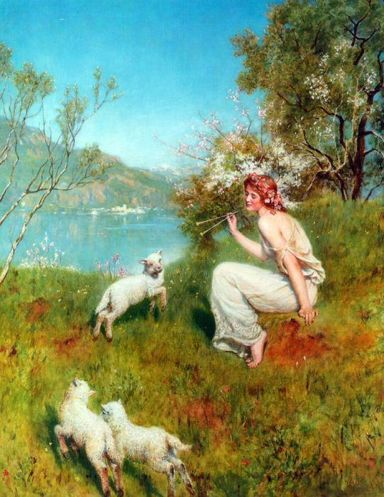 Tune for the lambs Oil on canvas. , 