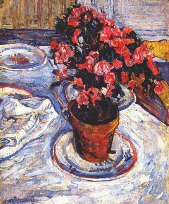 konchalovsky azaleas in a pot, paris 1908. , 