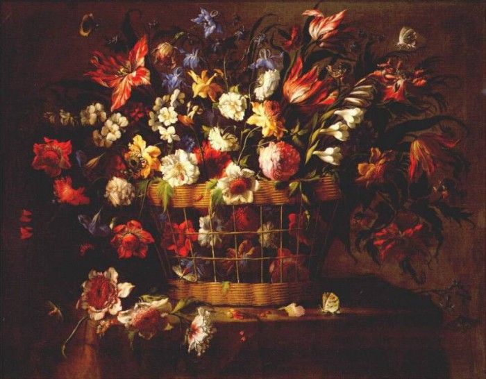 arellano basket of flowers c1668-70. 