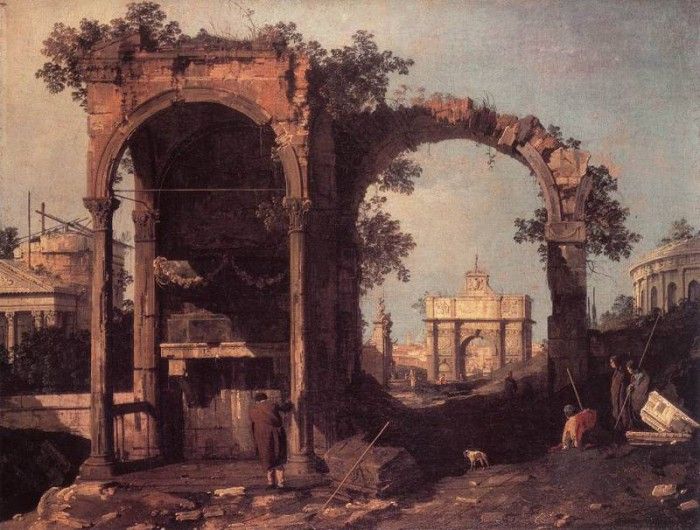 CANALETTO Capriccio Ruins And Classic Buildings. 