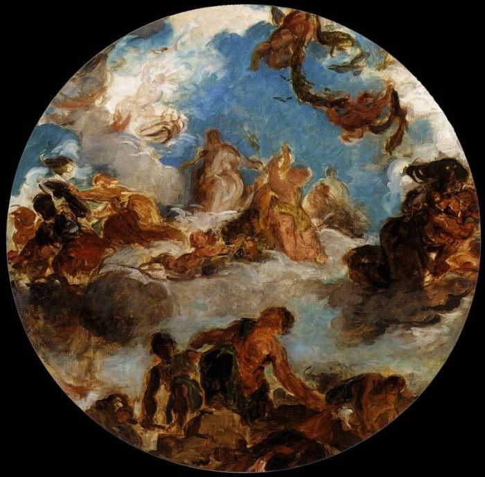 DELACROIX Eugene Sketch for Peace Descends to Earth. , 