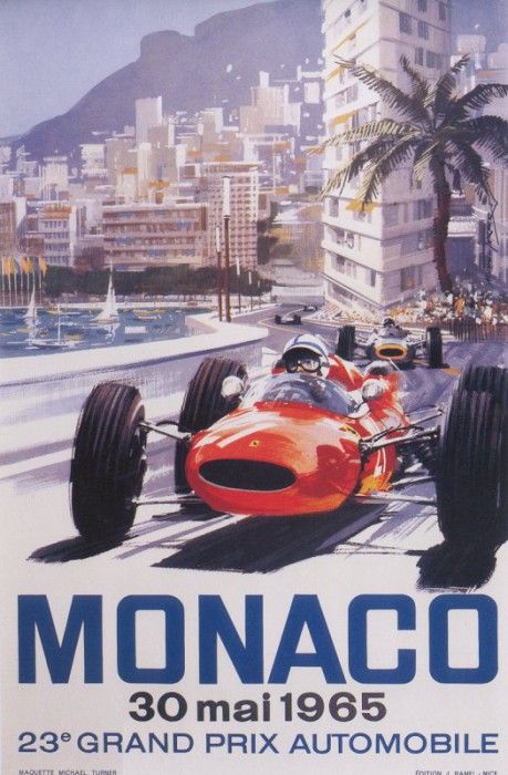 Cmamtmon 059 poster monaco gp 1965. , 