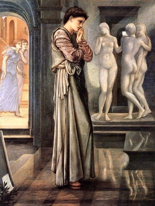 Edward Burne-Jones - Pygmalion, The Heart Desires, De. -   