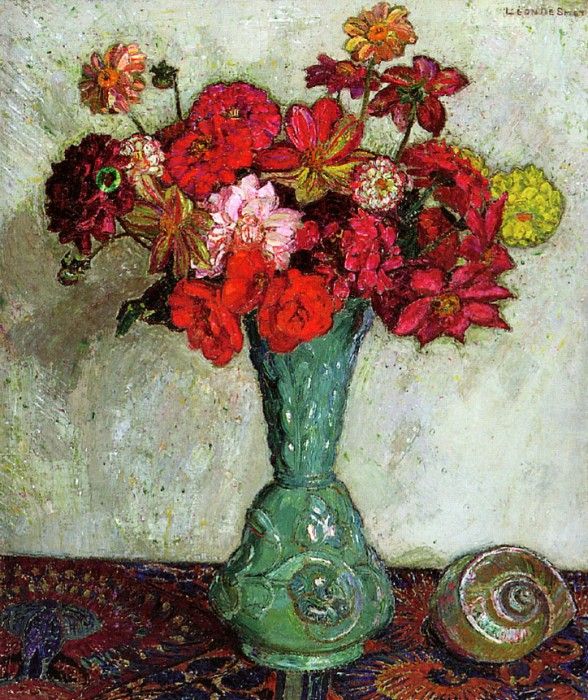 Smet de Leon Flower still life Sun. ,  